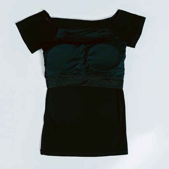 Klassy Network Off the Shoulder Peek-a-Boo shirt (NWT) - Picture 2 of 7